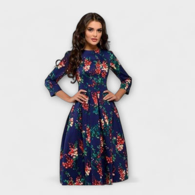 Retrozo | Elegant knee-length dress