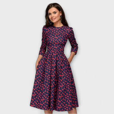 Retrozo | Elegant knee-length dress